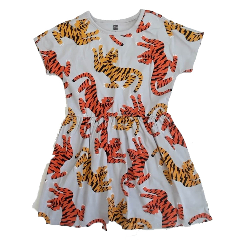 Tea Collection Girls GrayTigers Dress size: 5T